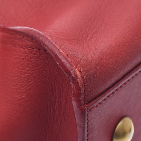 SAINT LAURENT Petit Cabas bag red calf handbag - Picture 8 of 12